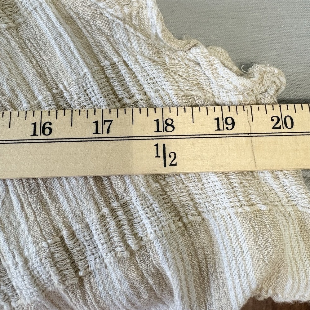 Pilcro Anthropologie Textured Babydoll Tunic Top Large Ruffle Cottagecore Boho - Picture 13 of 14